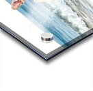 Cream French Bulldog Puppy Splashing In Ocean Water With Sunglasses Acrylic print