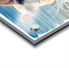 Cream French Bulldog Puppy Splashing In Ocean With Sunglasses Acrylic print