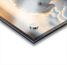 Content White Bichon Frise Puppy Resting After Snow Play Session Acrylic print