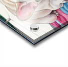 Tired Cream French Bulldog Puppy Resting On Beach Towel Acrylic print