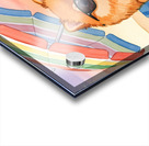 Tired Pomeranian Puppy Resting On Beach Towel Acrylic print