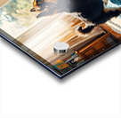 German Shepherd Puppy Meets Big Golden Friend Acrylic print