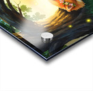 Pomeranian Puppy Sleeps Under Oak Tree At Sunset Acrylic print