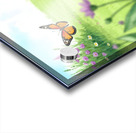 Dachshund Puppy Spots Beautiful Butterfly In Garden Acrylic print