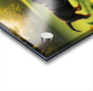 Rottweiler Puppy Meets Big Golden Friend In Garden Acrylic print