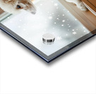 Poodle Puppy Discovers First Snowfall Through Window Acrylic print