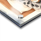 Sleepy Australian Shepherd Puppy Rests After Storm Acrylic print