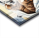 Australian Shepherd Puppy Seeks Comfort During Storm Acrylic print