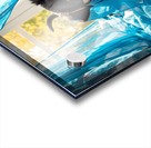 Brave Rottweiler Puppy Sits Confidently By Green Curtains Acrylic print