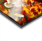 French Bulldog Puppy Discovers Autumn Leaf Pile Acrylic print