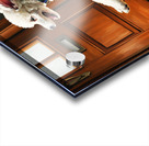 Happy Poodle Puppy Sits By Mail Slot Acrylic print