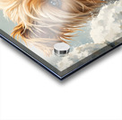 Surprised Yorkshire Terrier Puppy In Winter Garden Acrylic print