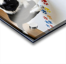 Border Collie Puppy Proudly Shows Off Finished Paw Art Acrylic print