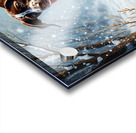 Sleepy Puppy Rests After Snow Adventure In Sweater Acrylic print