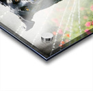 Wet German Shepherd Puppy Rests By Sprinkler Happily Acrylic print