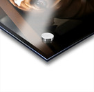 Brave Bulldog Puppy Feels Better Under Table Acrylic print