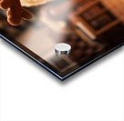 Confused Labrador Puppy With Reindeer Antlers Indoors Acrylic print