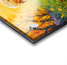 Happy Golden Retriever Puppy Decorated With Leaves Acrylic print