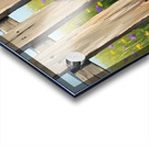 Bichon Frise Puppy Discovers The Park Fence Acrylic print