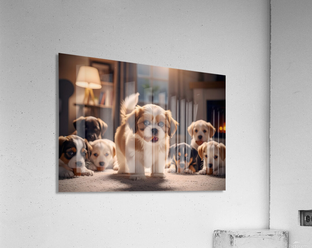 Happy Shih Tzu Puppy Finally Gets A Treat Acrylic Print