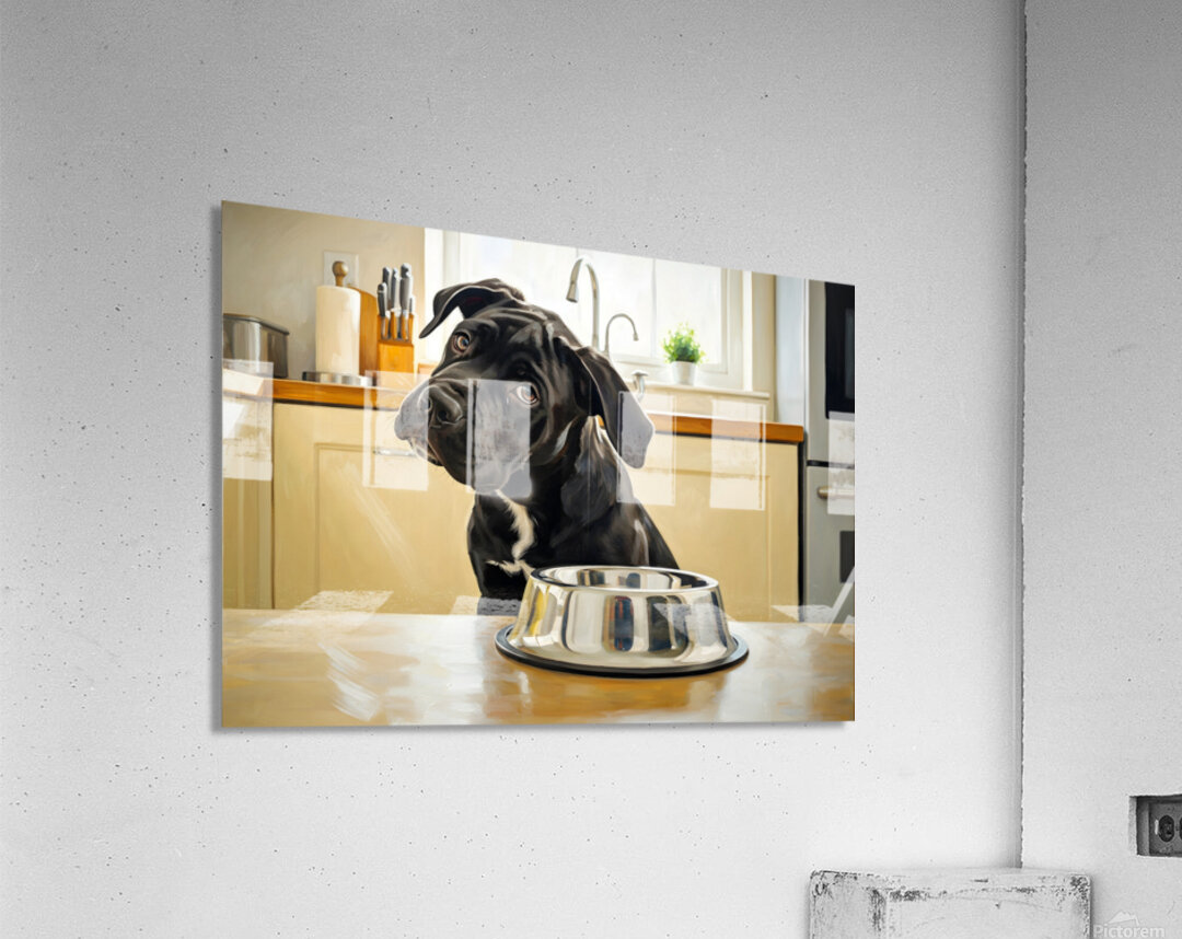 Alert Cane Corso Puppy Listens For Dinner Acrylic Print