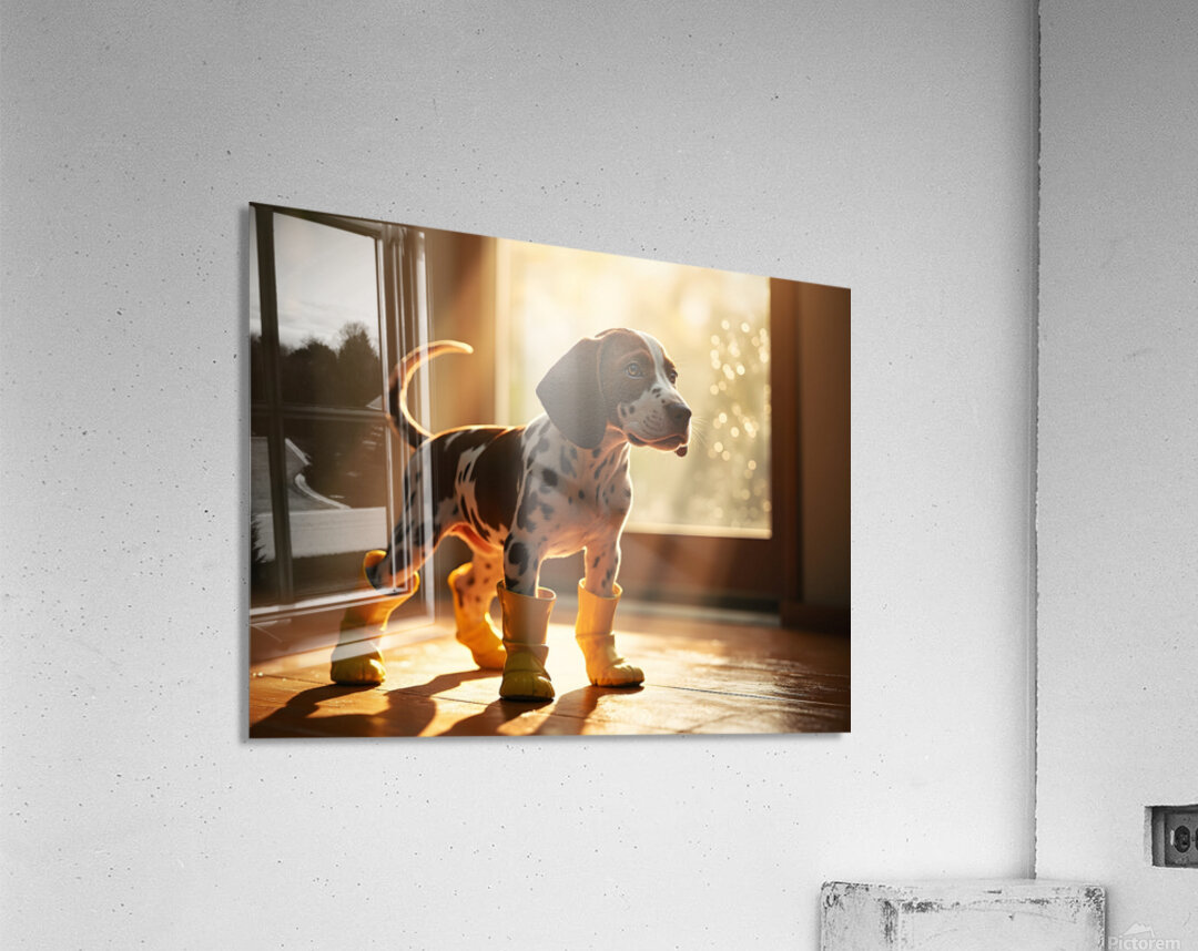 German Shorthaired Pointer Puppy Gets Ready For Rain Acrylic Print