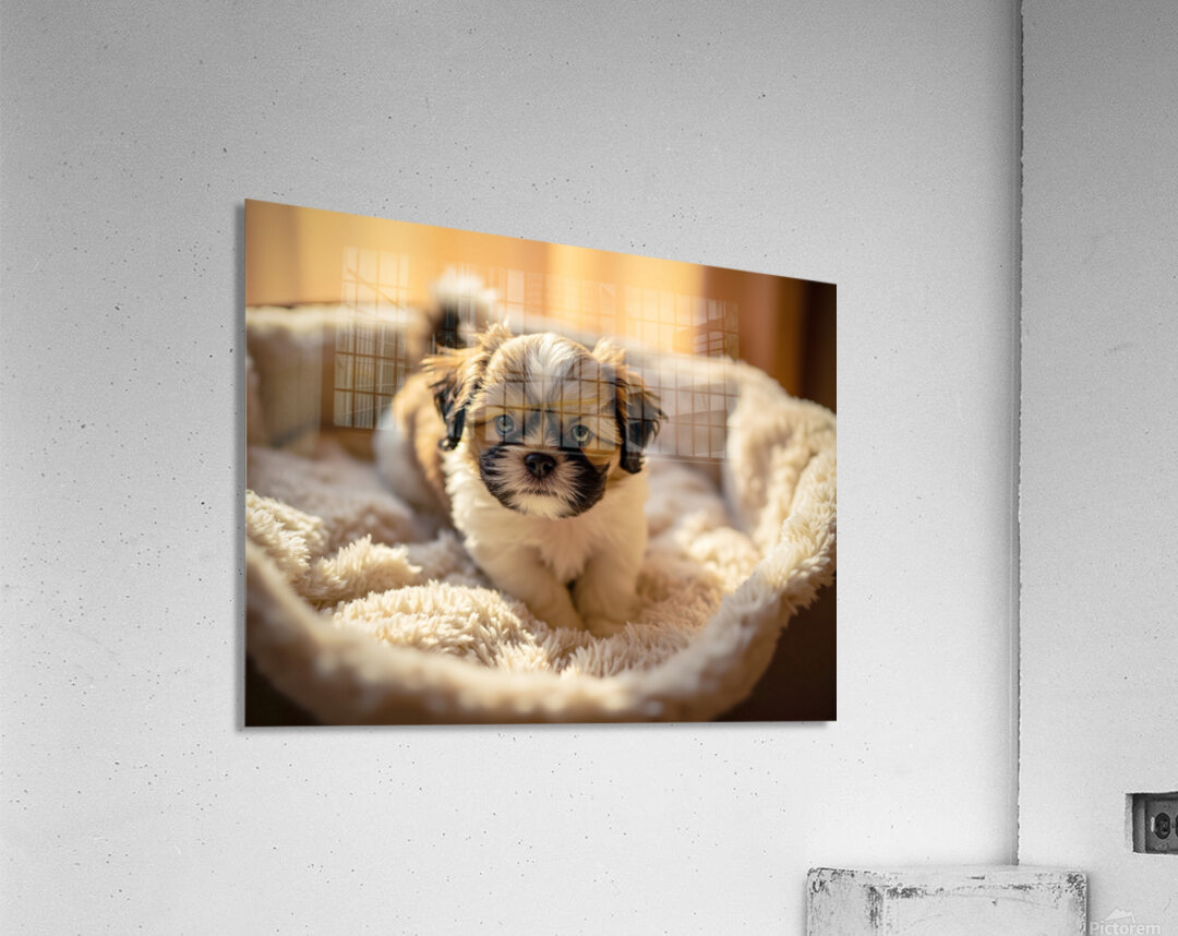 Peaceful Shih Tzu Puppy Sleeping Soundly Acrylic Print