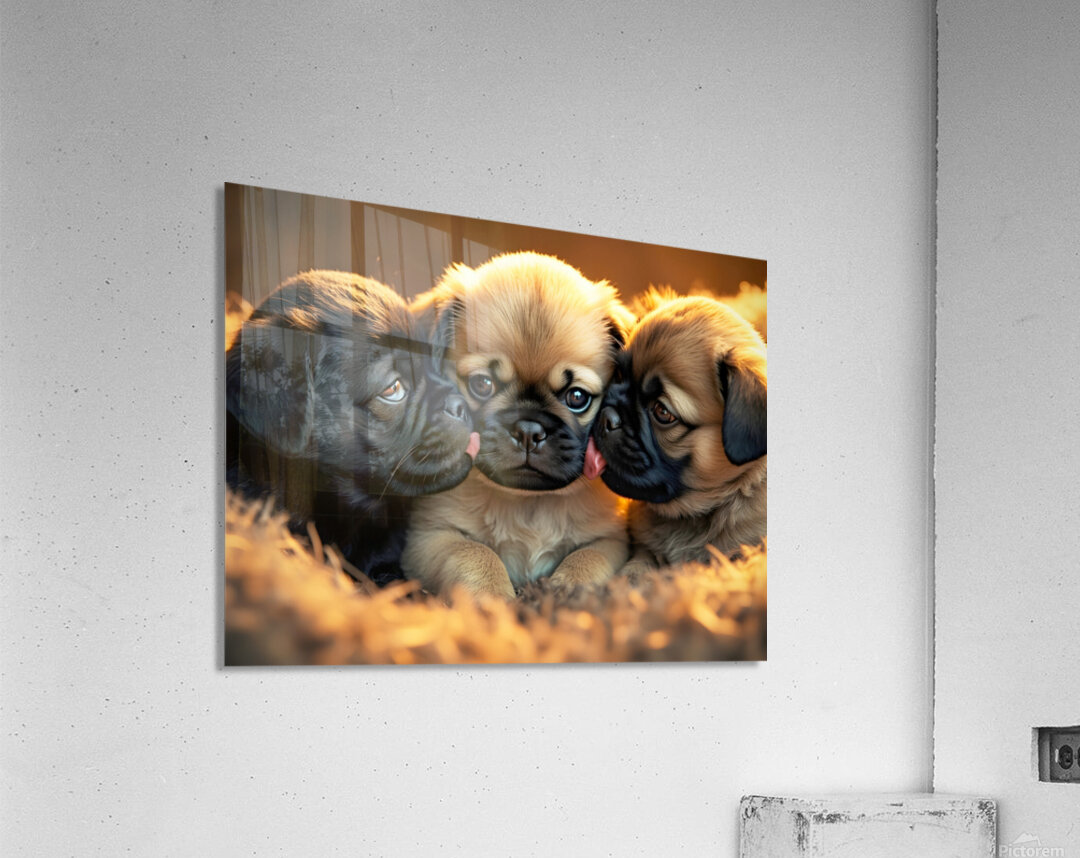 Pug Puppy Rests After Exciting Play Session Acrylic Print