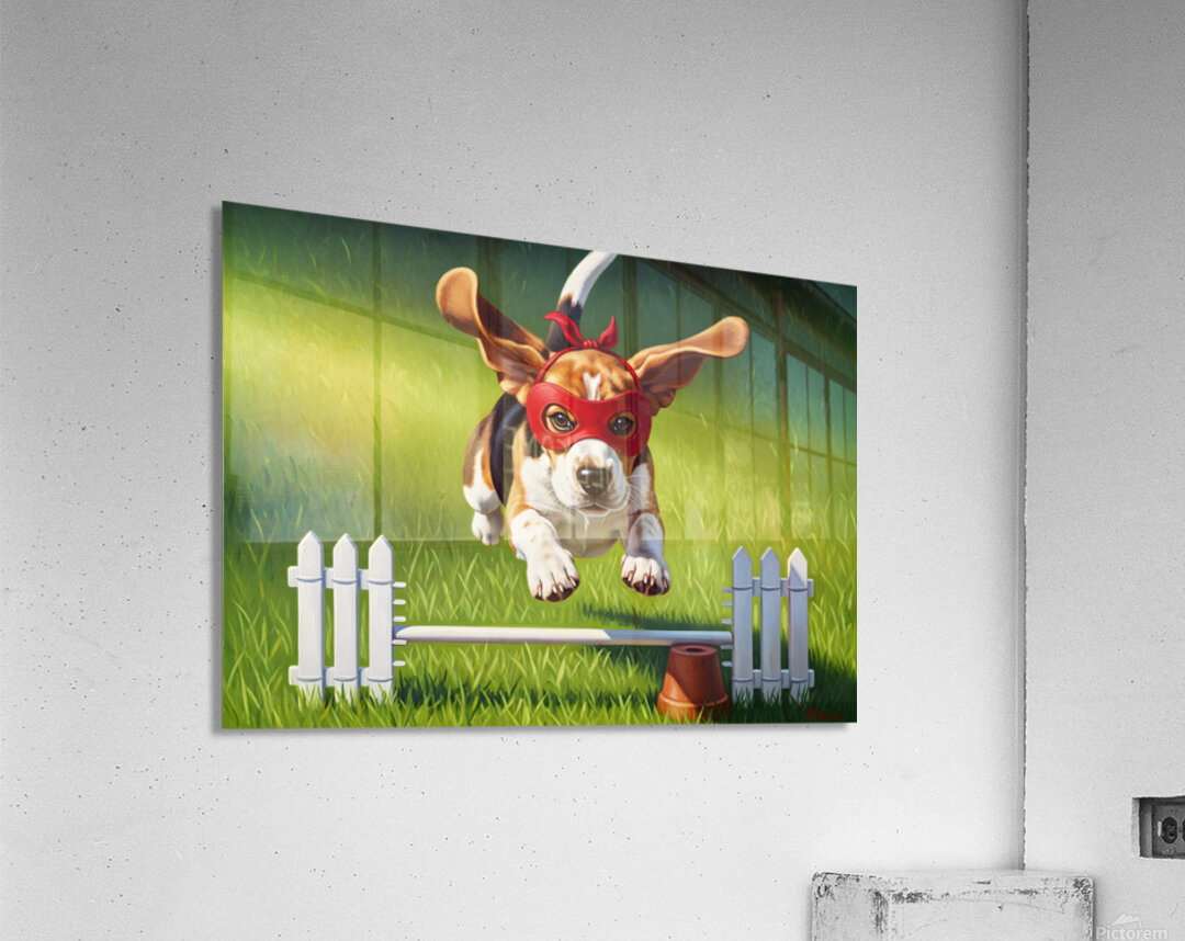 Beagle Puppy Claims Victory On The Hill Acrylic Print