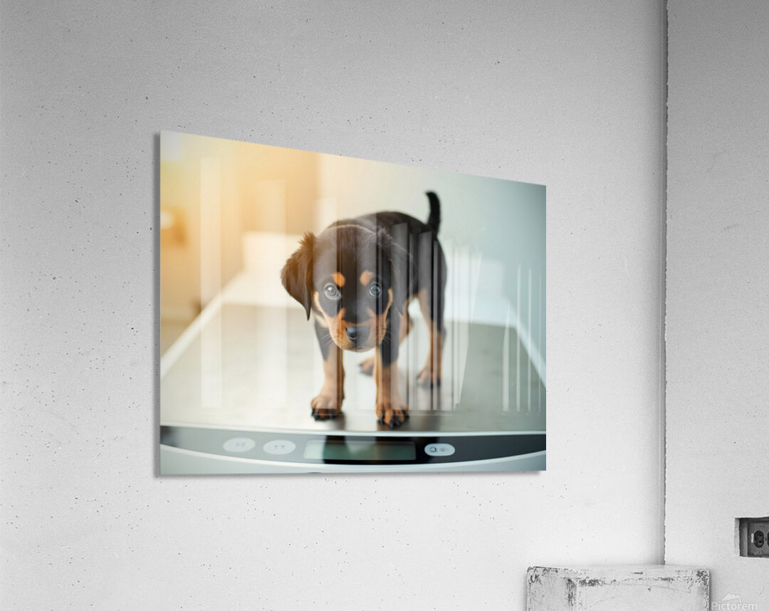 Brave Puppy Completes The Weighing Acrylic Print