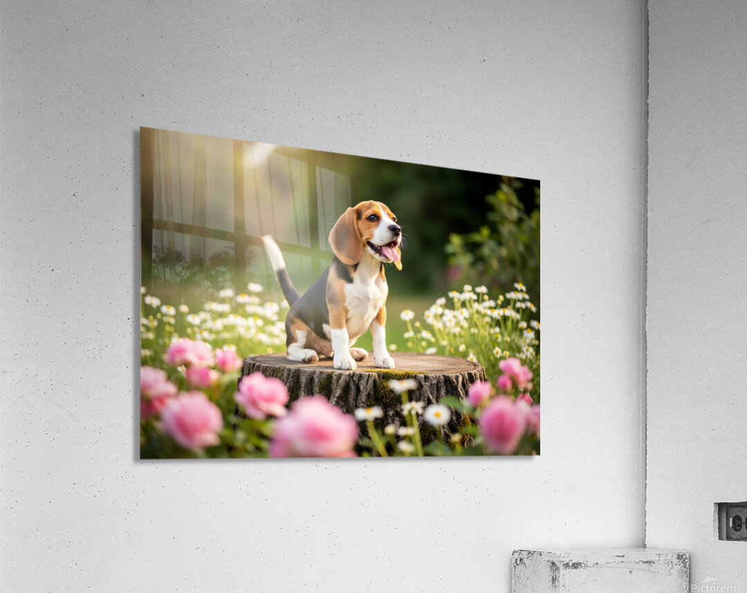 Proud Beagle King Rules His Domain Acrylic Print