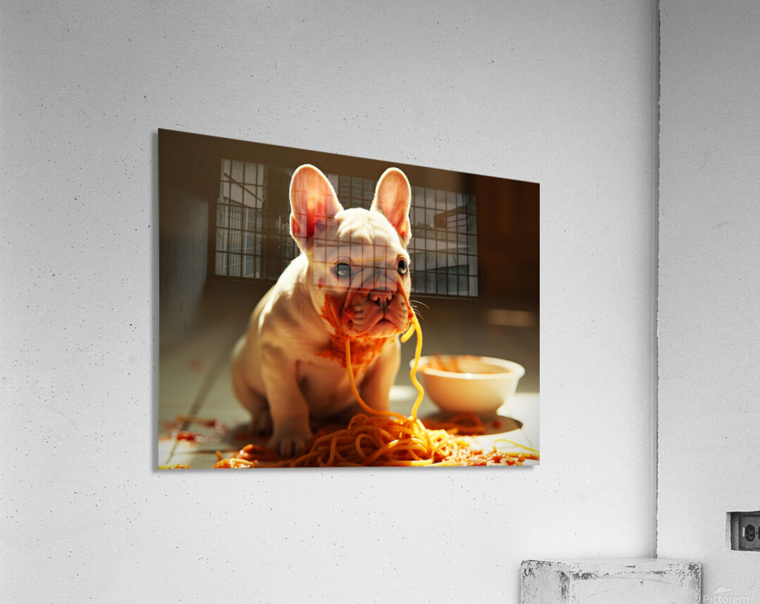 Satisfied Puppy Rests After Big Meal Acrylic Print