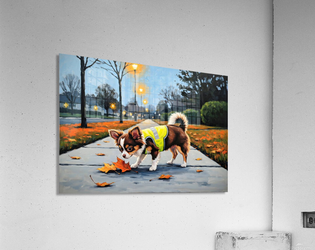 Chihuahua Puppy Ready For Evening Adventure Acrylic Print