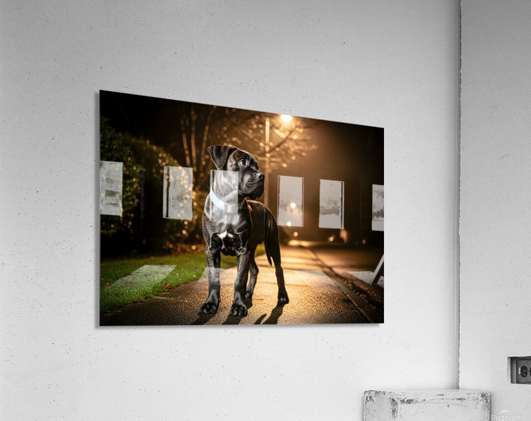 Cane Corso Puppy Returns Home After Night Out Acrylic Print