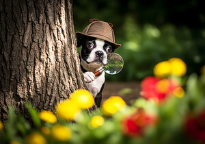 Detective Puppy Solves Case And Finds New Garden Friend