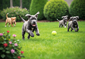 Cane Corso Puppy Spots The Perfect Tennis Ball by Puppy Prints