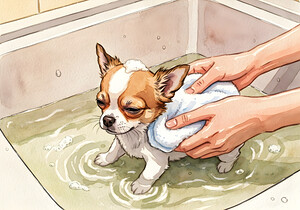 Clean And Happy Chihuahua Puppy After Bath by Puppy Prints