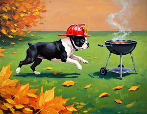 Heroic Boston Terrier Puppy Successfully Completes First Mission by Puppy Prints