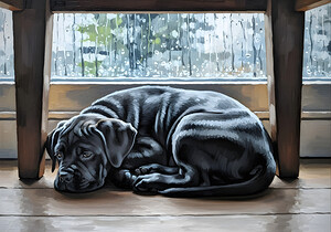 Brave Cane Corso Puppy Emerges From Hiding by Puppy Prints