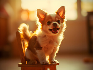 Chihuahua Puppy Discovers The Perfect Rocking Chair by Puppy Prints