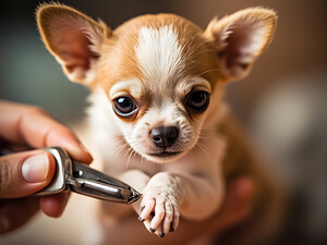 Happy Chihuahua Puppy After Successful Nail Trimming by Puppy Prints