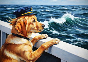 Puppys First Boat Adventure Begins