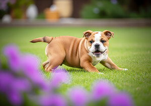 Bulldog Puppy Discovers His Tail