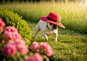French Bulldog Puppy Discovers A Big Red Hat by Puppy Prints