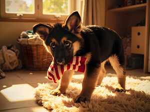 Puppy Makes His Escape With Sock