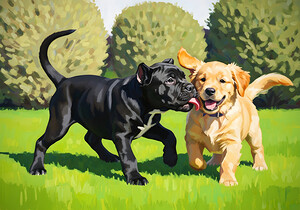 Tired Cane Corso Puppy Says Goodbye by Puppy Prints