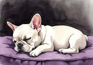 French Bulldog Puppy Sleeps Peacefully Through Night by Puppy Prints
