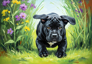 Cane Corso Puppys First Big Jump by Puppy Prints