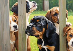 Cane Corso Puppy Discovers World Beyond The Fence by Puppy Prints