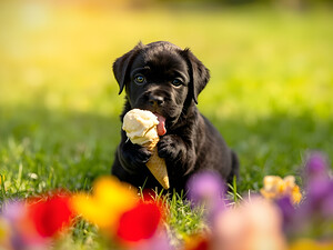 Cane Corso Puppy Discovers Sweet Ice Cream Treat by Puppy Prints